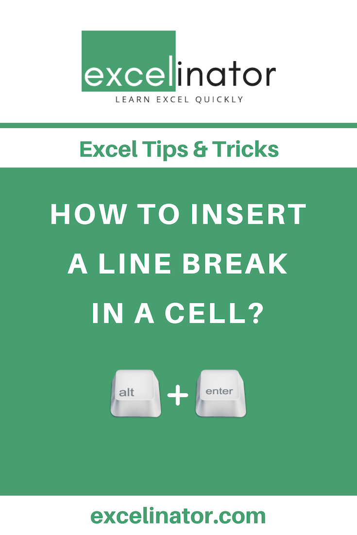 How to enter a line break in excel for mac